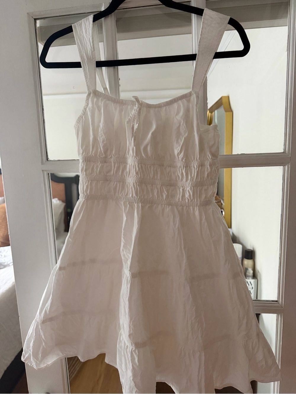 Aritzia Sunday best white poplin mini dress
